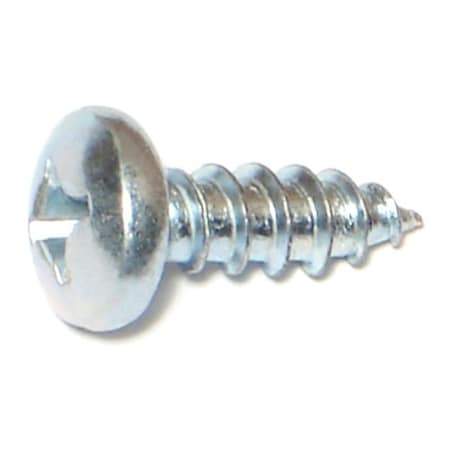 Midwest Fastener Sheet Metal Screw, #14 x 3/4 in, Zinc Plated Steel Pan Head Phillips Drive, 100 PK 03263